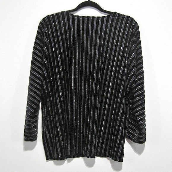 J. JILL SIZE LARGE WEAREVER METALLIC STRIPE TOP - Picture 6 of 7